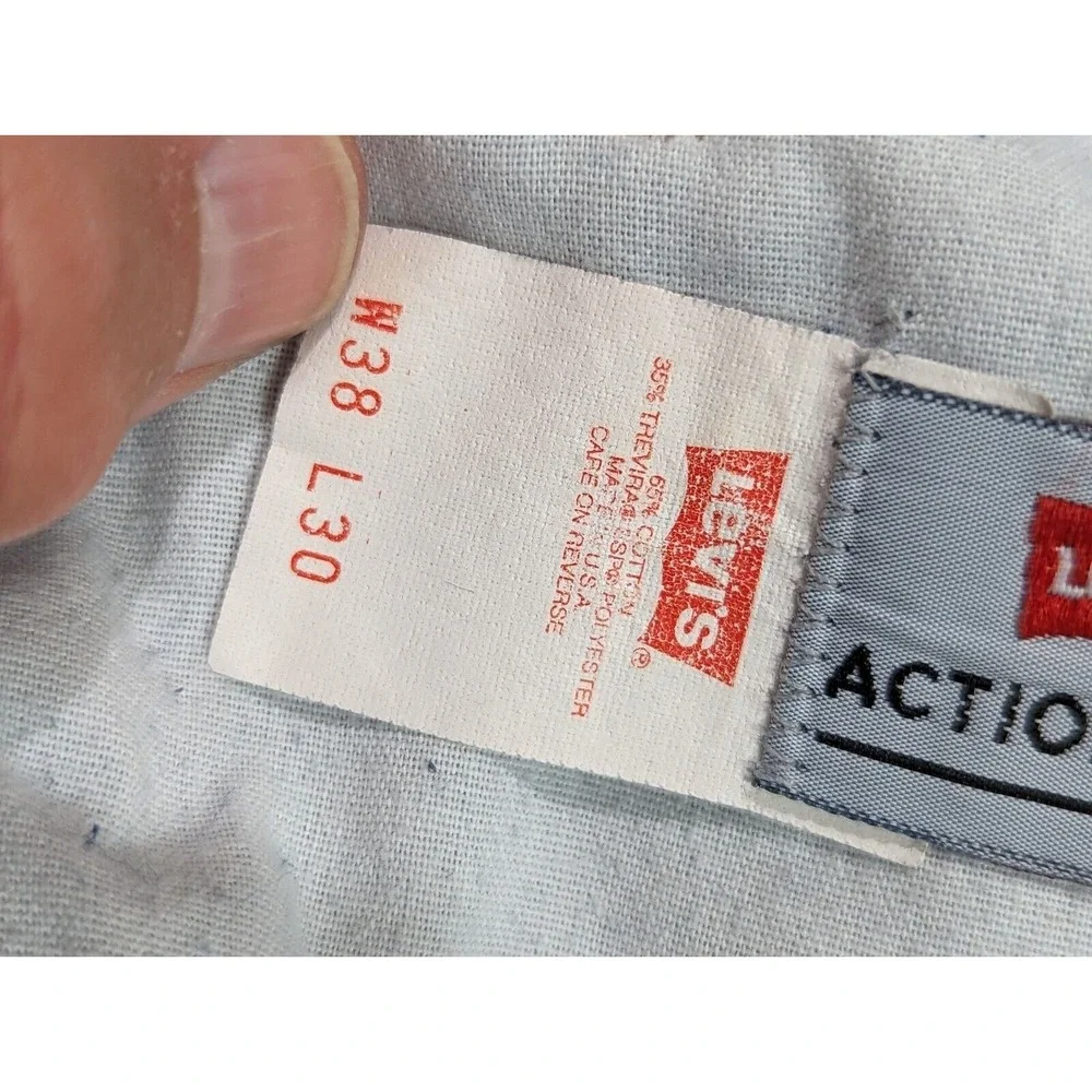 Levis 547 Mens Action Jeans Size 38 x 30 Cotton Blend Blue